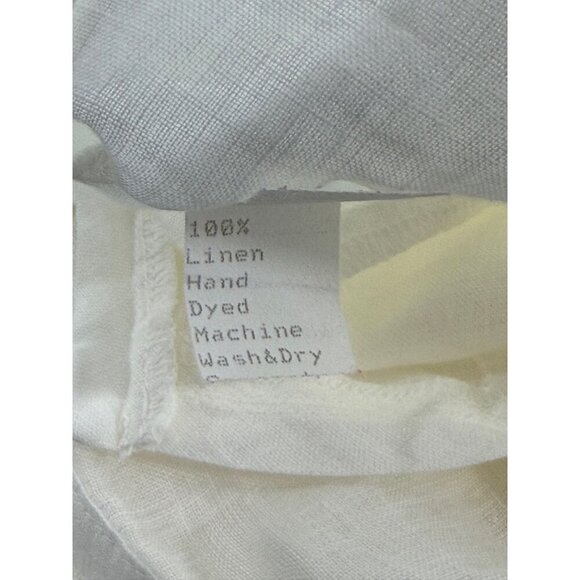 CP Shades White Linen Shirt Jacket Long Sleeve 2-Button Lagenlook Relaxed Size S - Picture 11 of 12